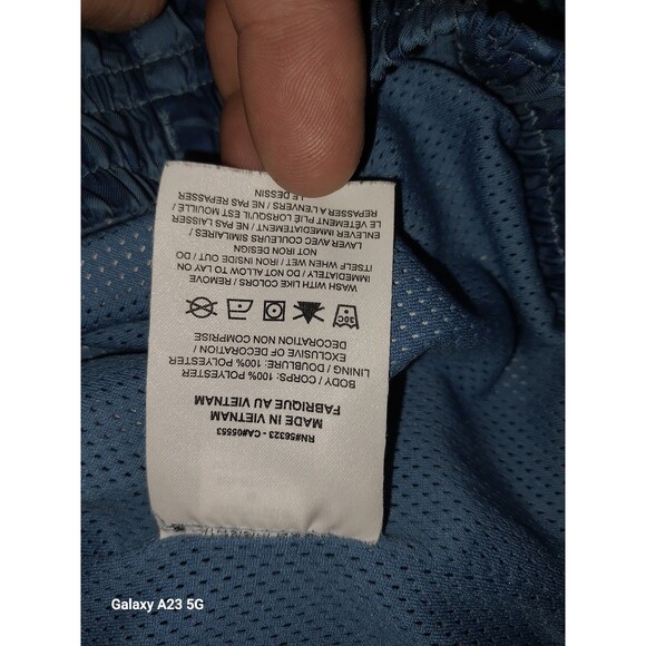 Nike Men's Medium Blue Swim Shorts Mesh Lined All Over Print - Picture 5 of 5